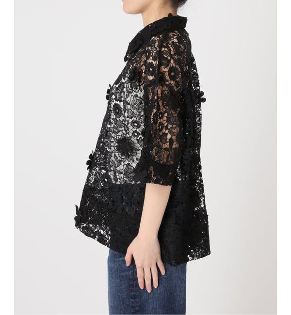 Spick and Span「《一部店舗+WEB限定》LAYAS/レイヤーズ レース半袖シャツ」|シャツ・ブラウス|