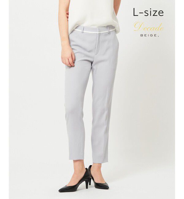 BEIGE,「【L-size】CINDY / クロップドパンツ」|その他|Ice blue &times; White