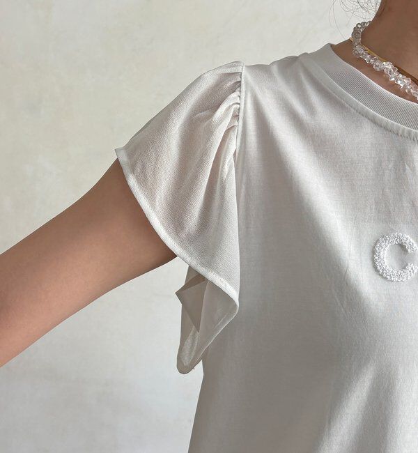  「【WEB限定】シアーフリルロゴTEE」|Tシャツ・カットソー|