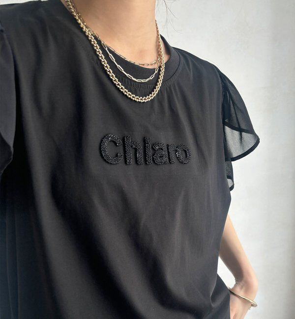  「【WEB限定】シアーフリルロゴTEE」|Tシャツ・カットソー|