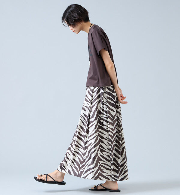 Liesse「DOUCEプリントショート丈Tシャツ」|Tシャツ・カットソー|