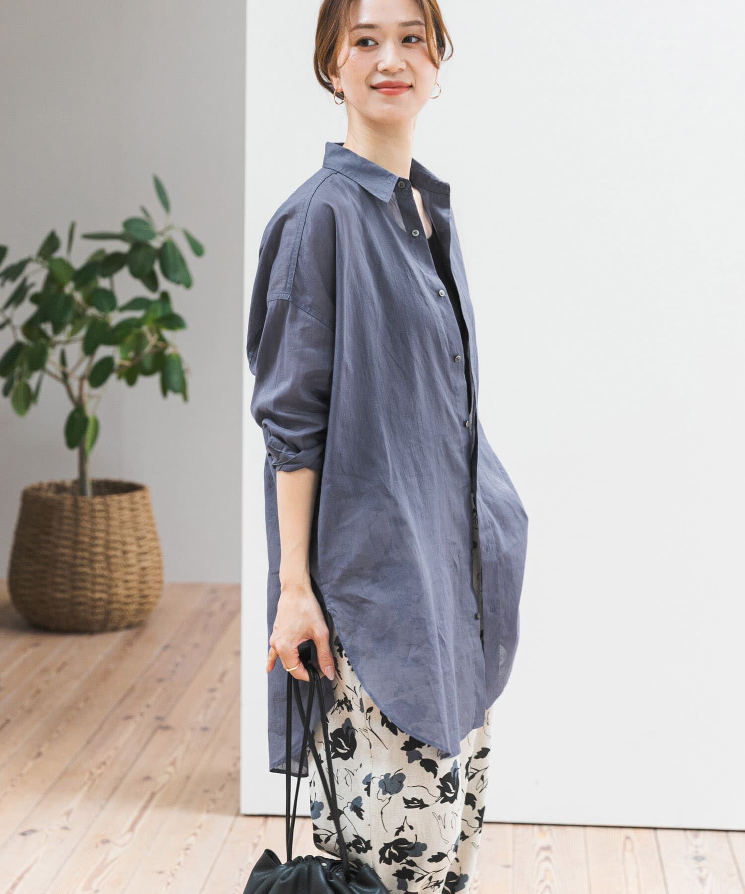 URBAN RESEARCH DOORS「『WEB/一部店舗限定カラー』ラミーコットンビックシャツ」|シャツ・ブラウス|