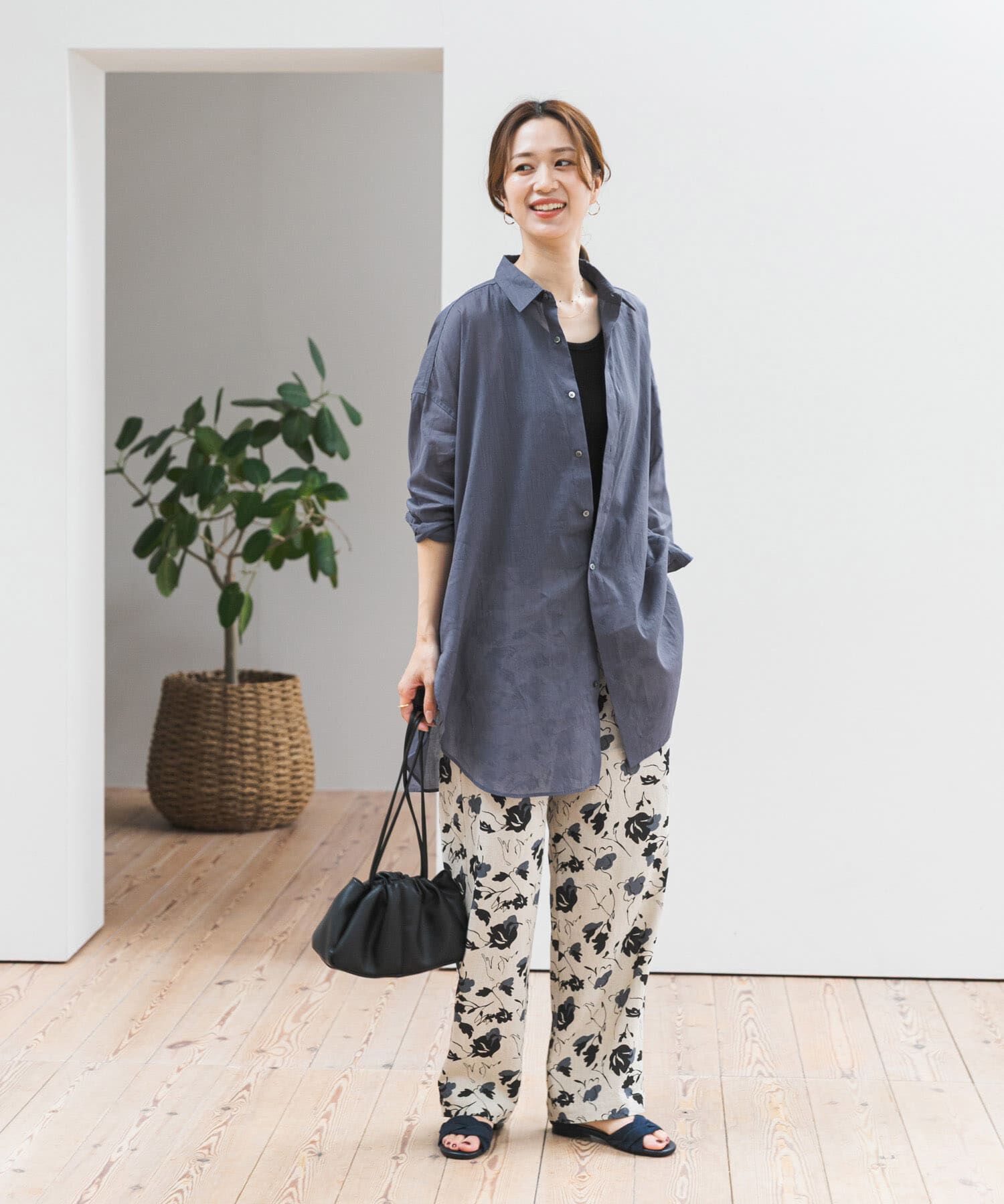 URBAN RESEARCH DOORS「『WEB/一部店舗限定カラー』ラミーコットンビックシャツ」|シャツ・ブラウス|