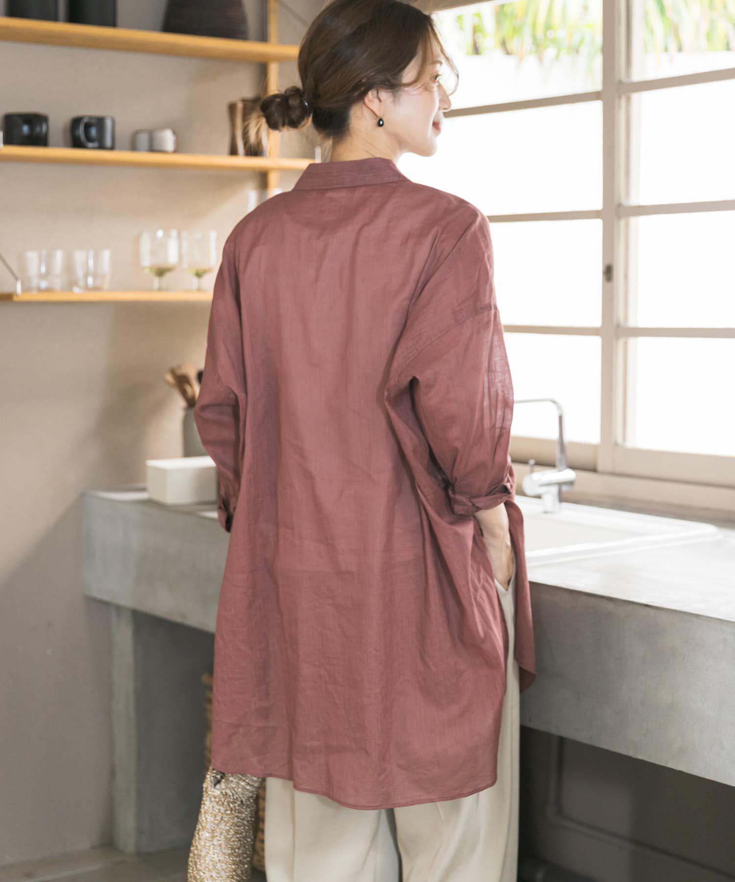URBAN RESEARCH DOORS「『WEB/一部店舗限定カラー』ラミーコットンビックシャツ」|シャツ・ブラウス|