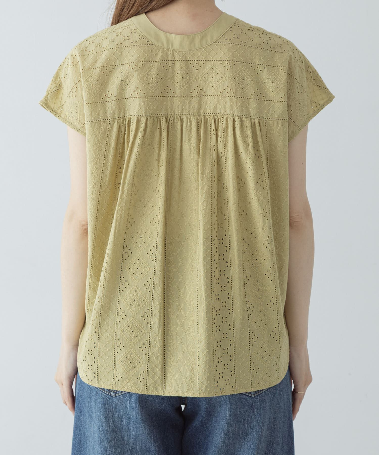 Sonny Label 「『WEB限定』バンドカラーコットンレースシャツ」|シャツ・ブラウス|