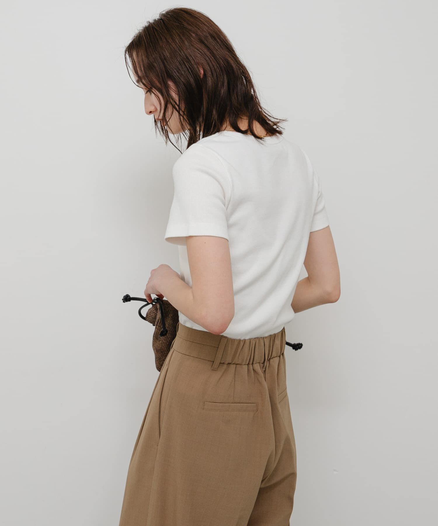 SENSE OF PLACE by URBAN RESEARCH「ラウンドネックリブTシャツ(半袖)」|Tシャツ・カットソー|