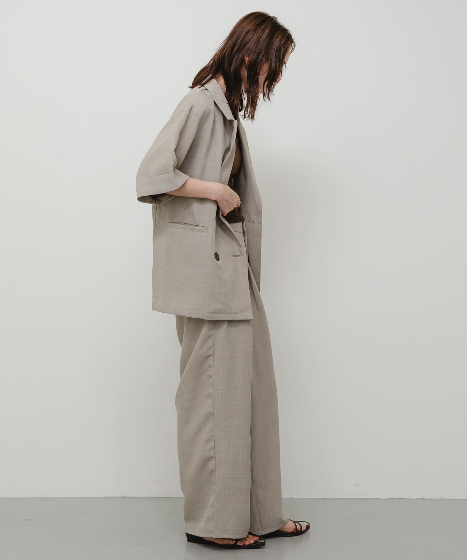 SENSE OF PLACE by URBAN RESEARCH「『WEB/一部店舗限定』スラブツイードタックワイドパンツ」|その他|