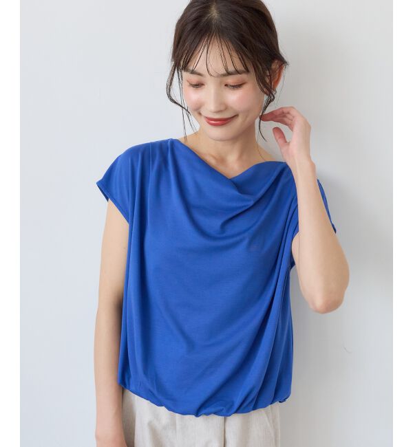  「ドレープネックカットソー」|Tシャツ・カットソー|