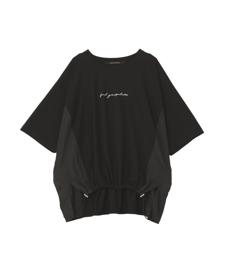 YECCA VECCA「裾ドロストデザインロゴTee」|Tシャツ・カットソー|