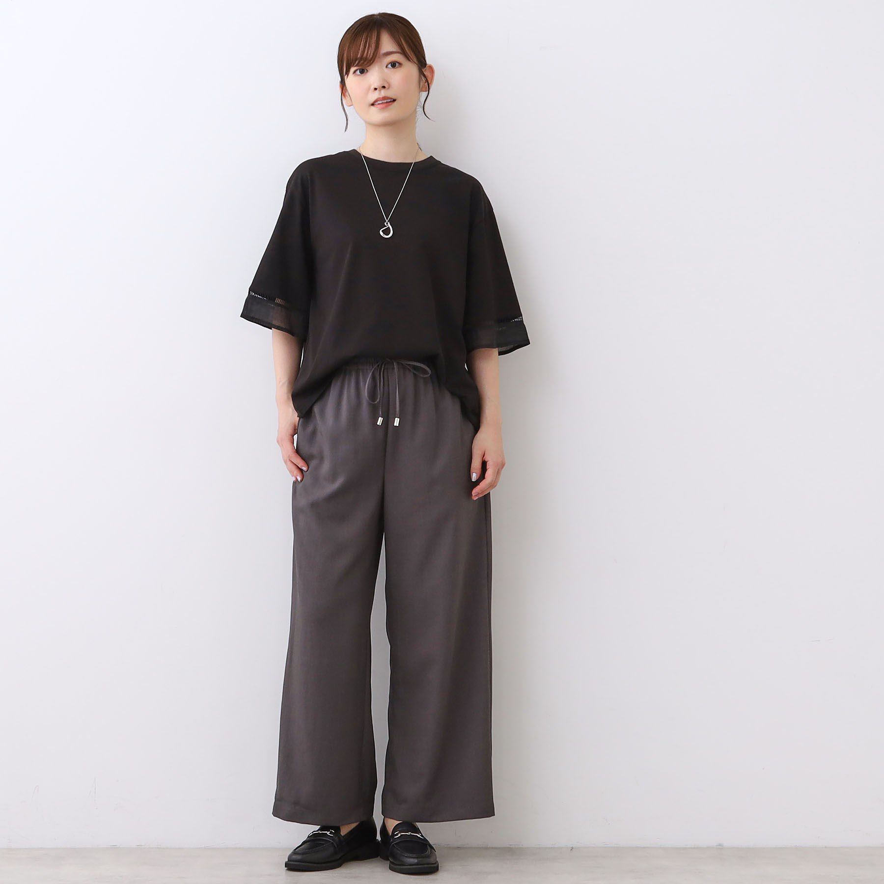 Reflect「【E‐QUALITY／体型カバー】シアー&times;レースデザインプルオーバー」|Tシャツ・カットソー|
