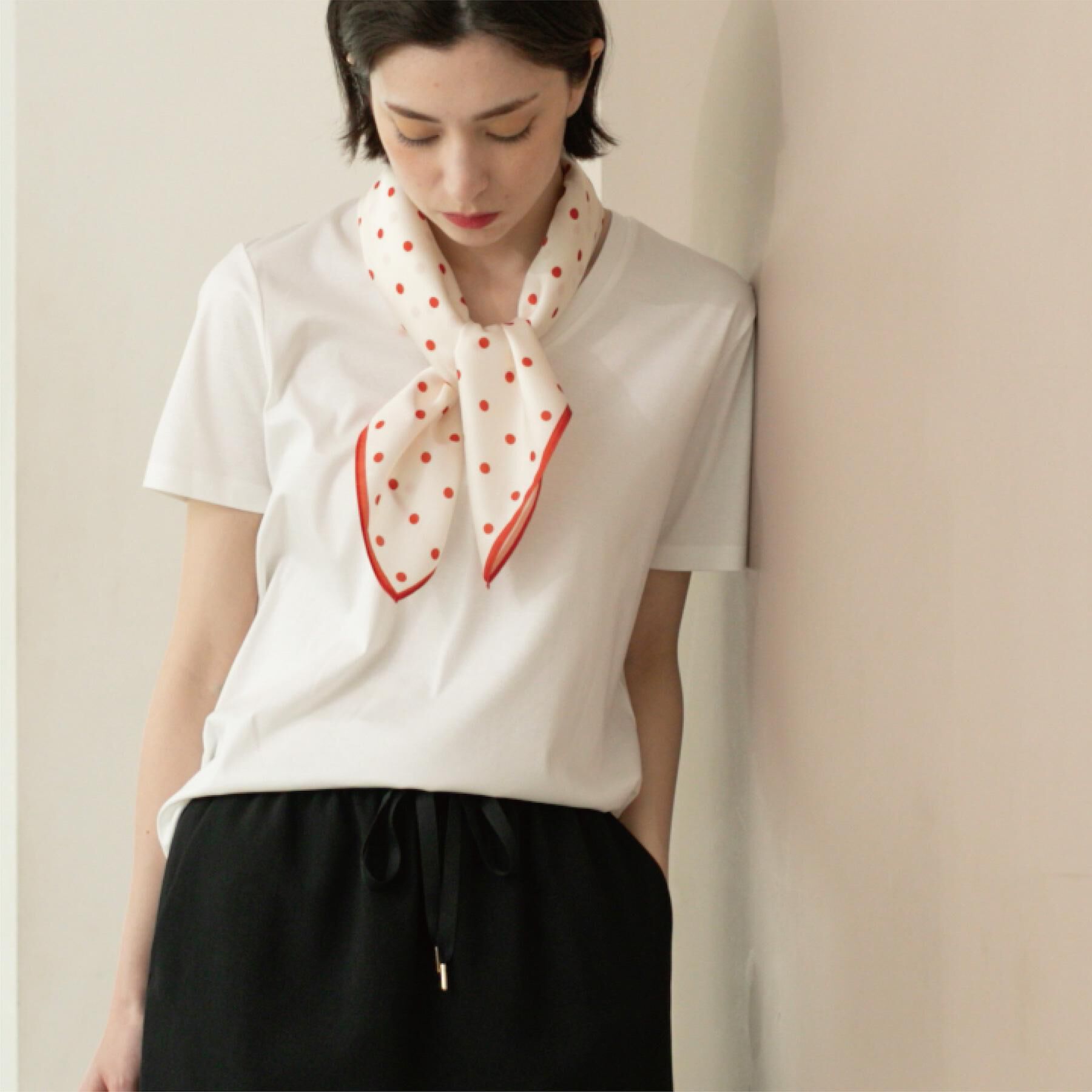 OPAQUE.CLIP「《5色展開／SS-LLサイズ》VネックベーシックTシャツ【接触冷感／洗濯機洗い可】」|Tシャツ・カットソー|