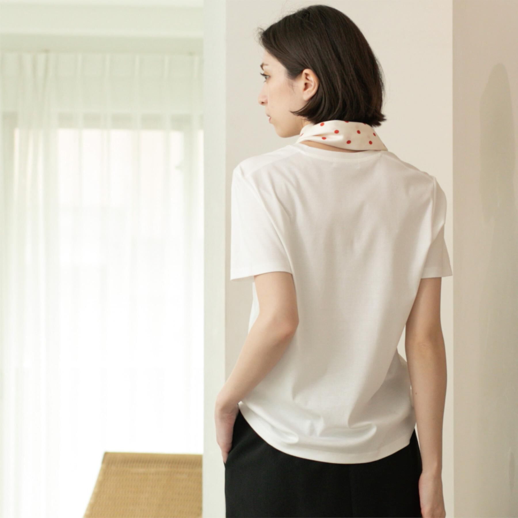 OPAQUE.CLIP「《5色展開／SS-LLサイズ》VネックベーシックTシャツ【接触冷感／洗濯機洗い可】」|Tシャツ・カットソー|