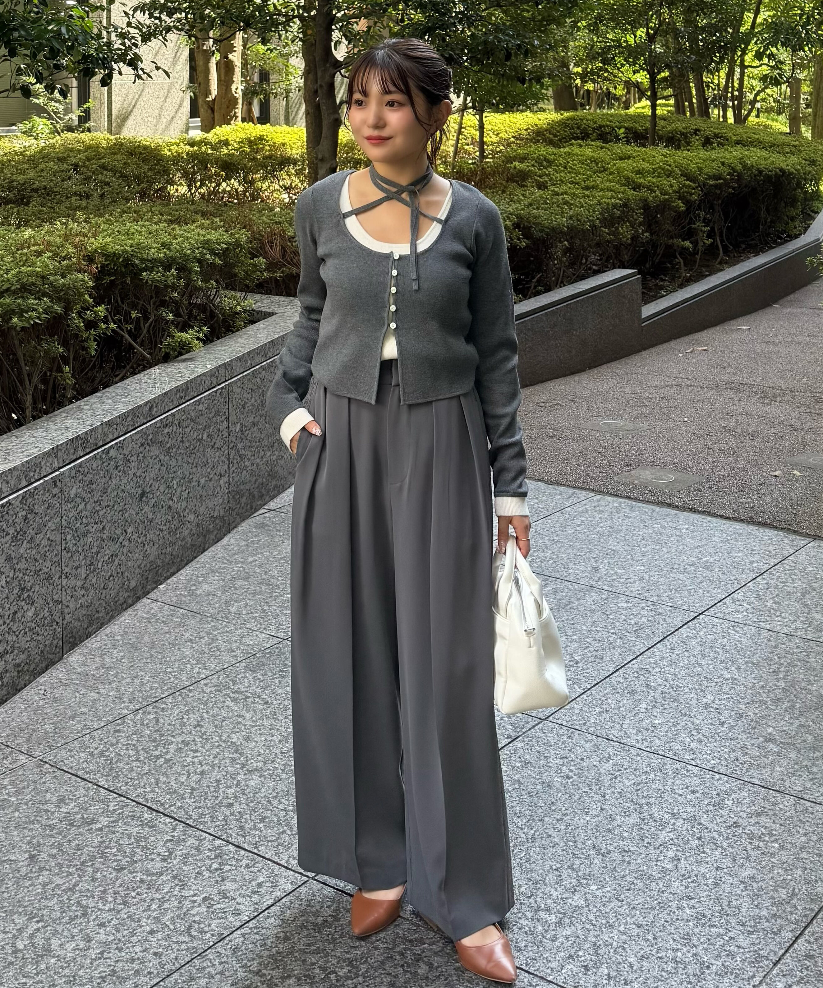  「2タックハイウエストスラックス〈ＭＦＭ〉」|その他|グレー