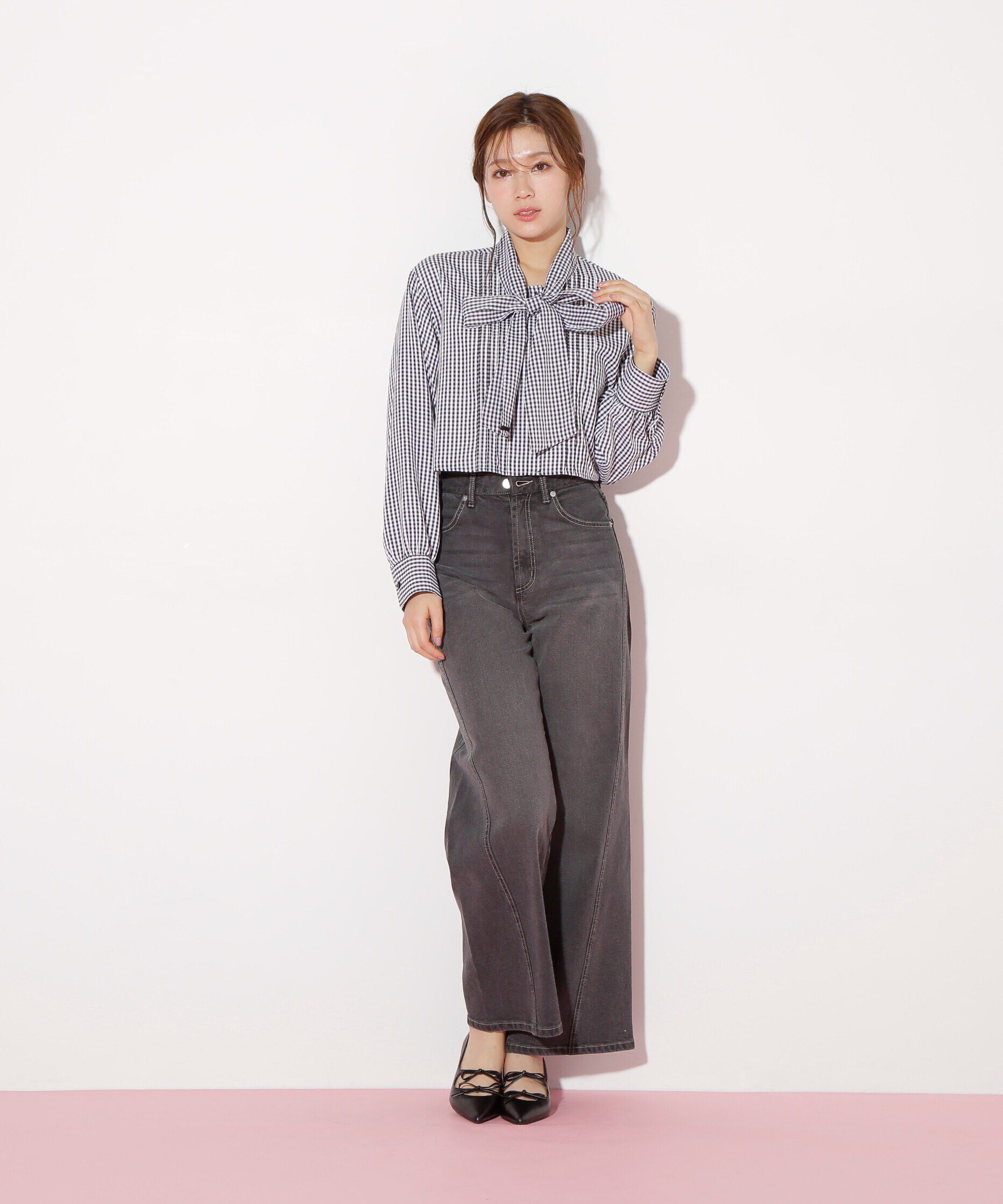  「ハイウエストストレートデニムパンツ」|その他|