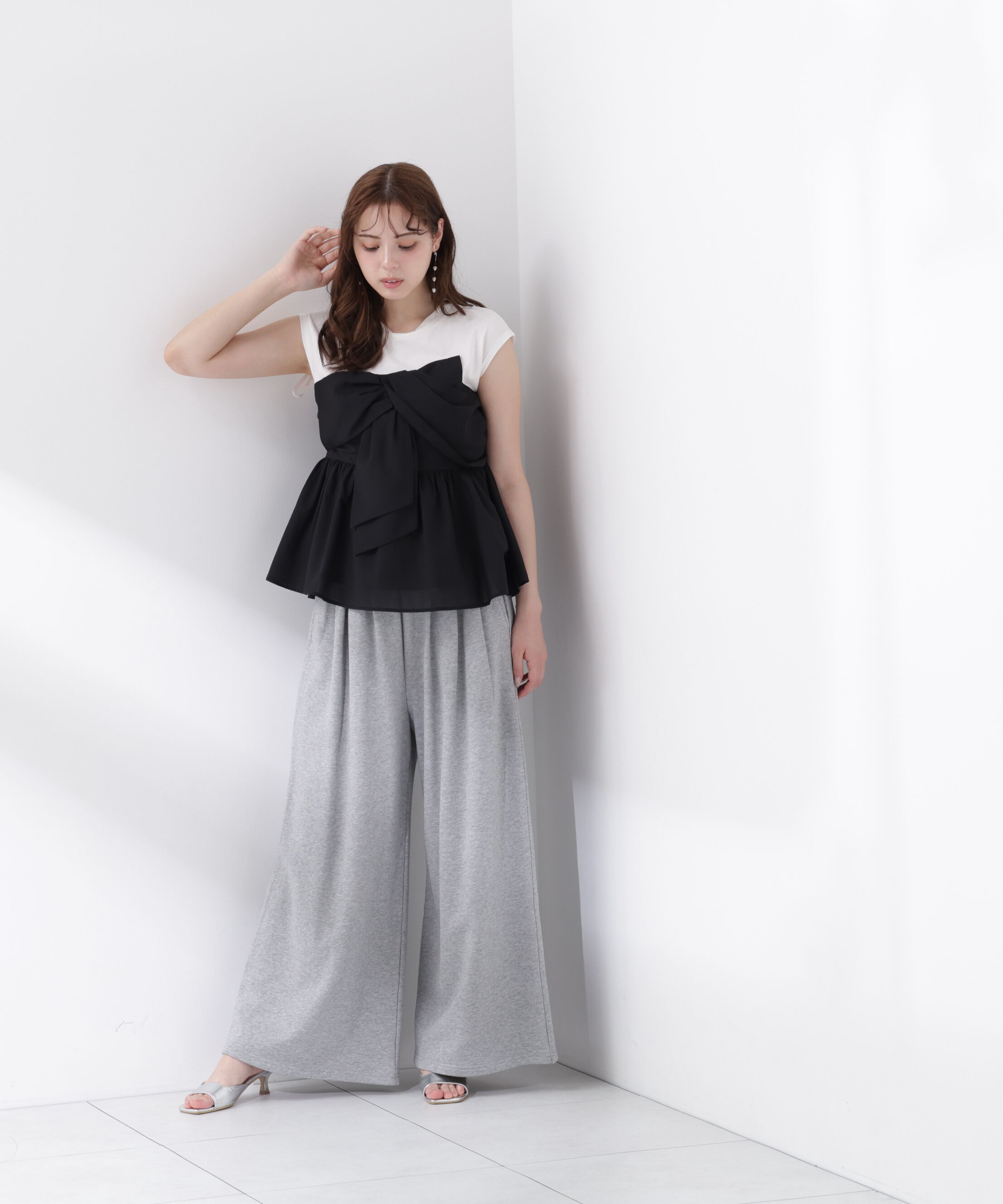 PROPORTION BODY DRESSING「フロントリボンドッキングカットソー」|Tシャツ・カットソー|