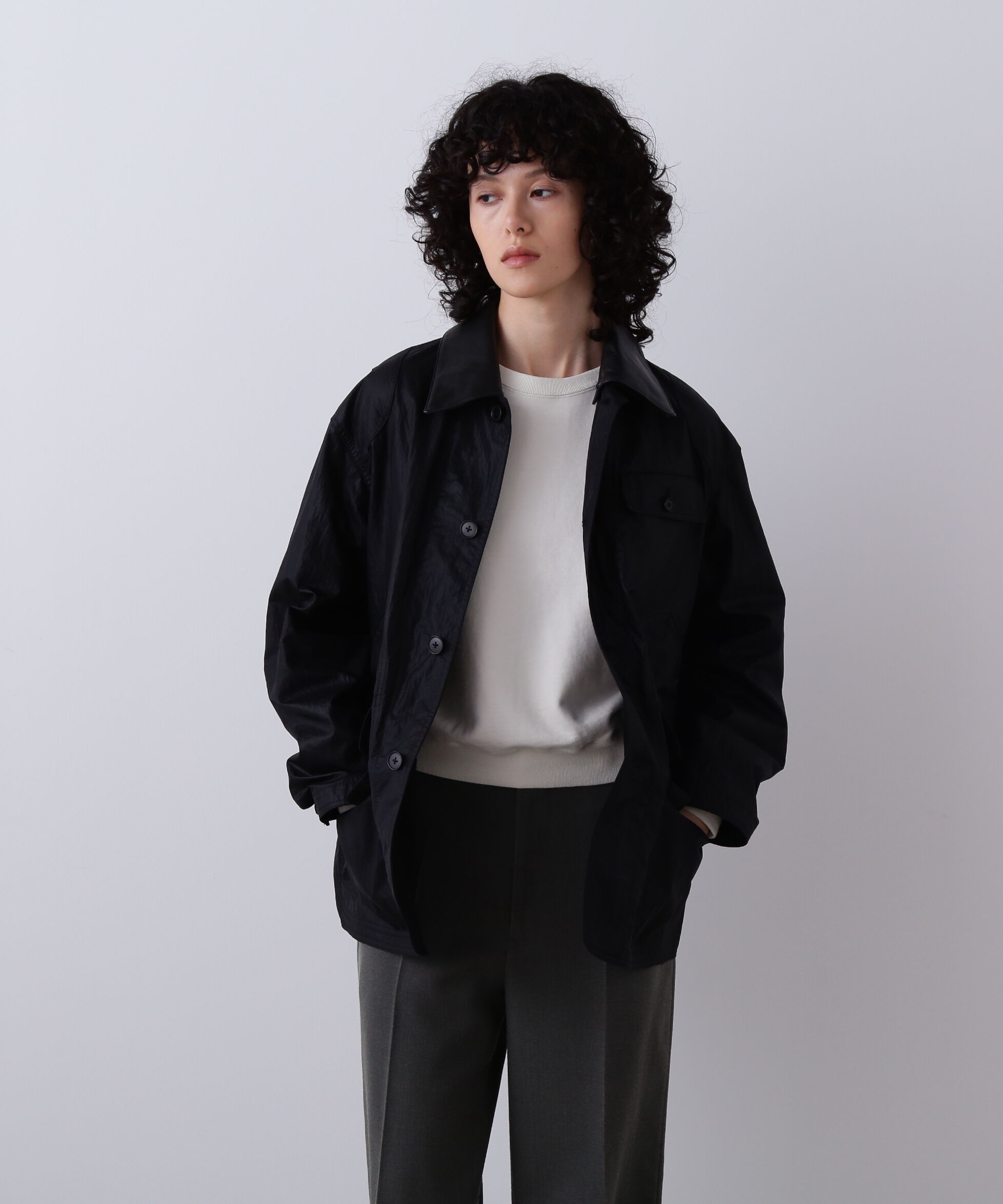 YLEVE 「YLEVE / NYLON HUNTING BLOUSON」|ブルゾン・スタジャン|ブラック