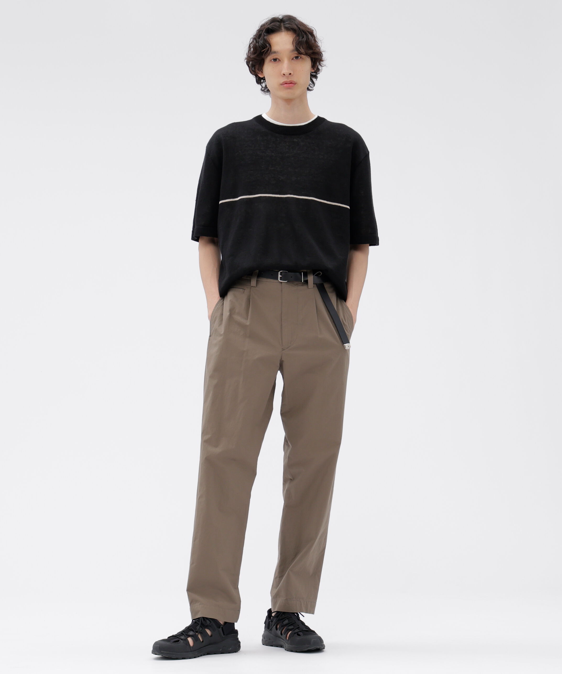 MARGARET HOWELL「LINEN COTTON SINGLE STRIPE KNITWEAR」|ニット・セーター|