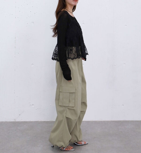archives「刺?レースペプラムビスチェ&times;シアーカットＴＯＰＳ」|カーディガン|
