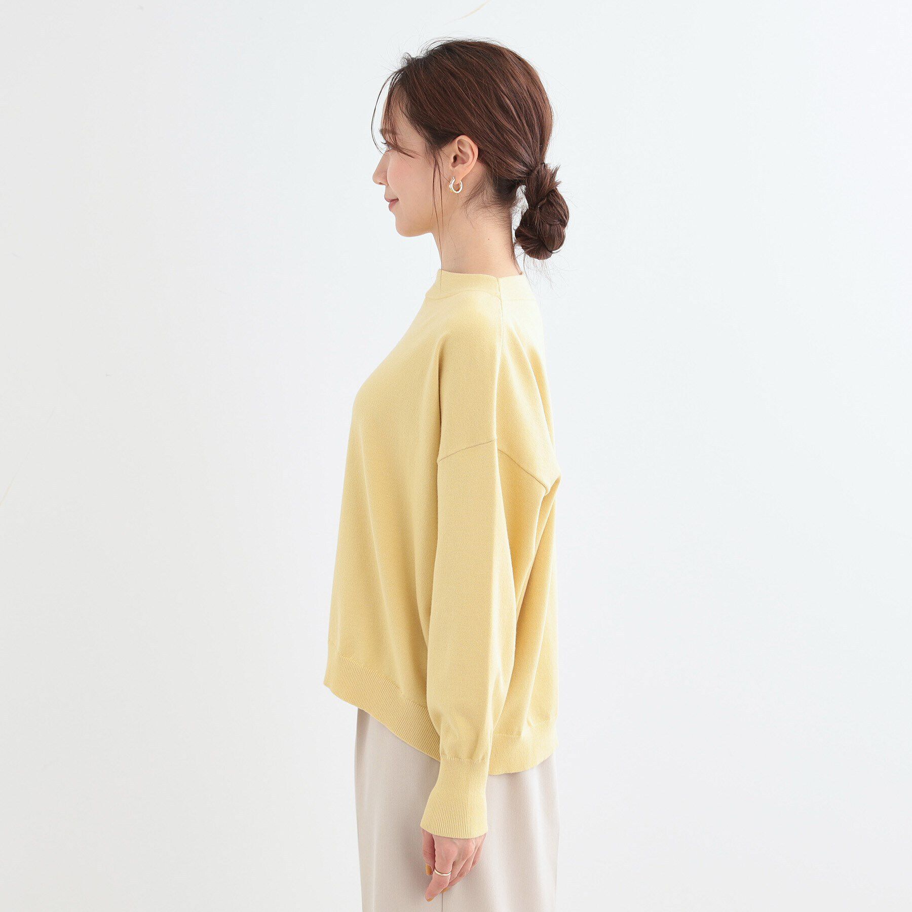 SHOO･LA･RUE「【洗える/S-LL】インせず着られる もちもちタッチ ボートネックニット」|ニット・セーター|