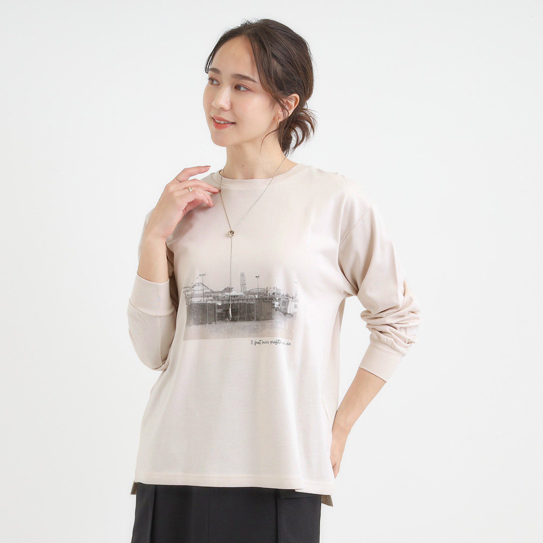 SHOO･LA･RUE「グラフィックアソート ベーシックロンT」|Tシャツ・カットソー|