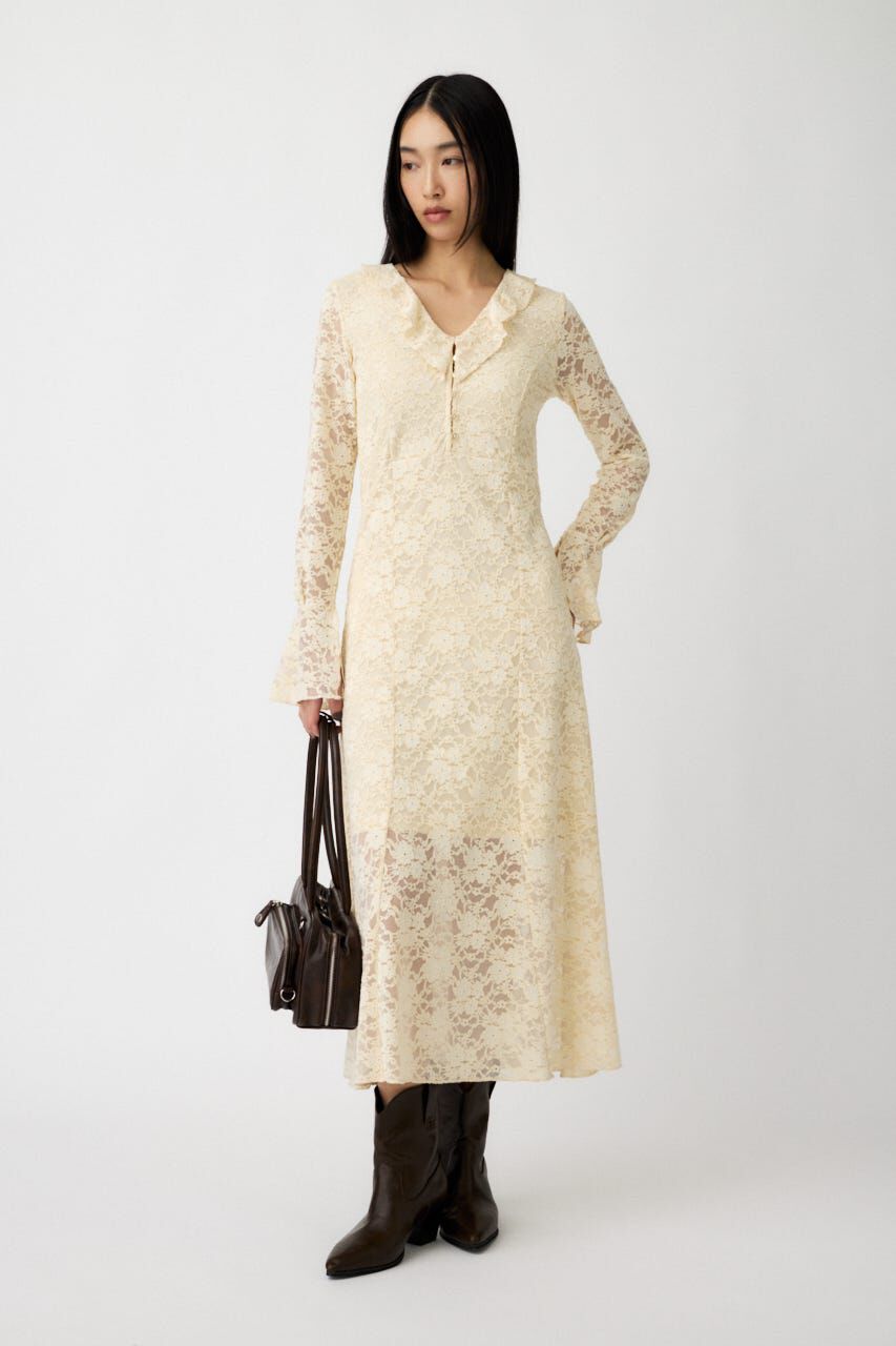 MOUSSY「FLOCKY LACE ドレス」|ワンピース|IVOY3