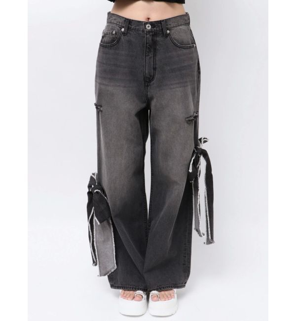 CALNAMUR「2WAY RIBBON DETAILS DENIM/2WAY リボンディティールデニム」|デニム|