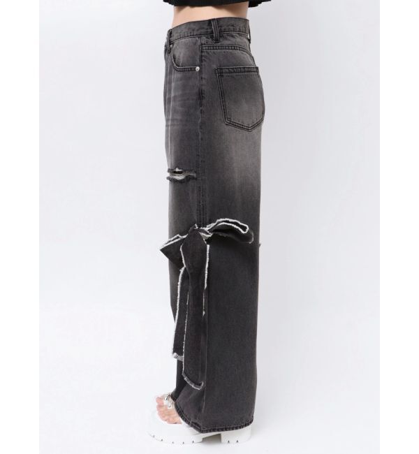 CALNAMUR「2WAY RIBBON DETAILS DENIM/2WAY リボンディティールデニム」|デニム|