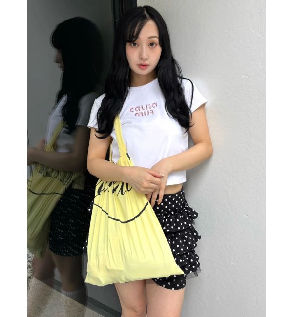 CALNAMUR「ビジューロゴコンパクトTシャツ」|Tシャツ・カットソー|