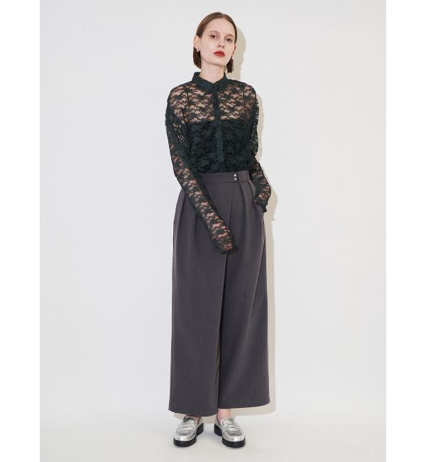 ELENDEEK「PLEATS LACE SH」|シャツ・ブラウス|