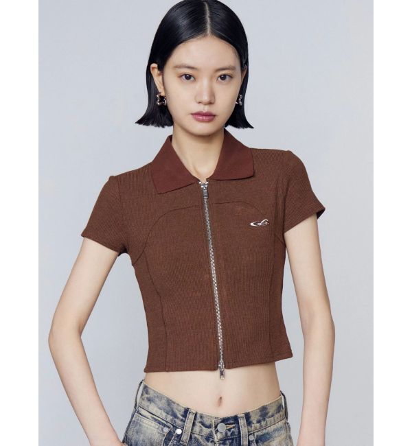 EMODA「リブカッティングショートスリーブトップ」|Tシャツ・カットソー|