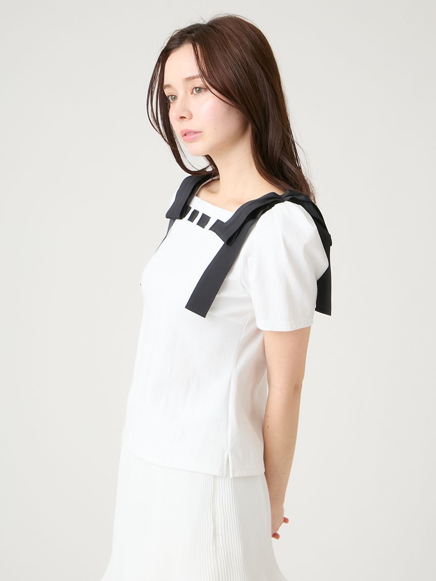 CELFORD「【洗える】ショルダーリボンカットソー」|Tシャツ・カットソー|OWHT