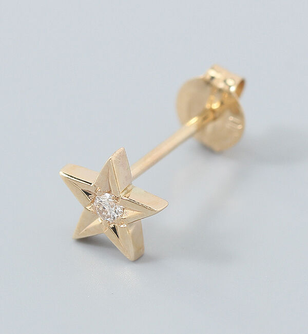 JUPITER「【K10】ダイヤモンドスターピアス /片耳」|ピアス|ゴールド