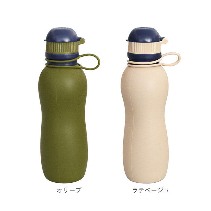 BACKYARD FAMILY「viv シリコンボトル 通販 水筒 500ml マイボトル 軽い 軽量 おしゃれ シリコン」|食器・キッチングッズ|