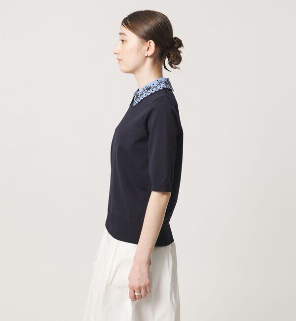 UNITED ARROWS「レディー フラワー ビジュー ニット」|ニット・セーター|