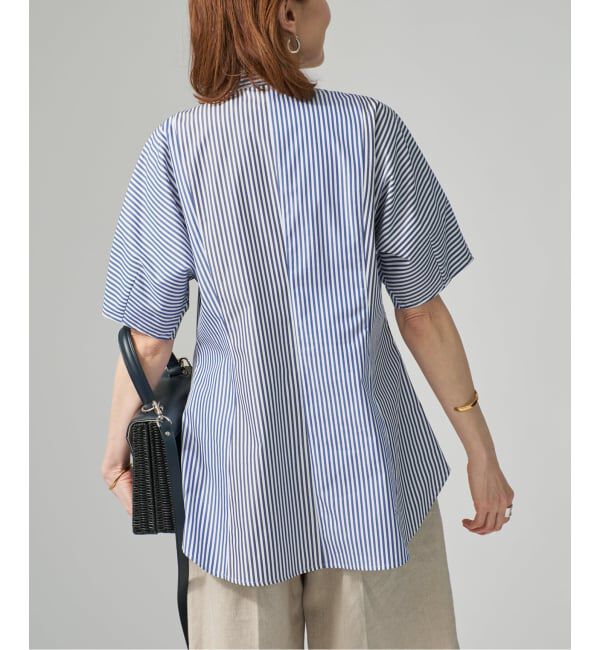 VERMEIL par iena「Stripe ハーフスリーブシャツ」|シャツ・ブラウス|