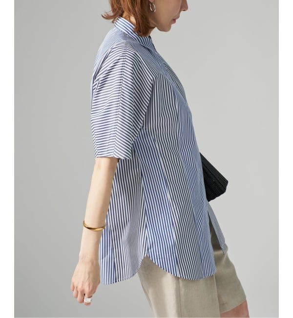 VERMEIL par iena「Stripe ハーフスリーブシャツ」|シャツ・ブラウス|