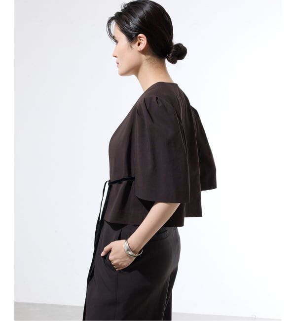 IENA「《セットアップ対応/一部店舗限定》カルゼショート丈パフジャケット」|その他|