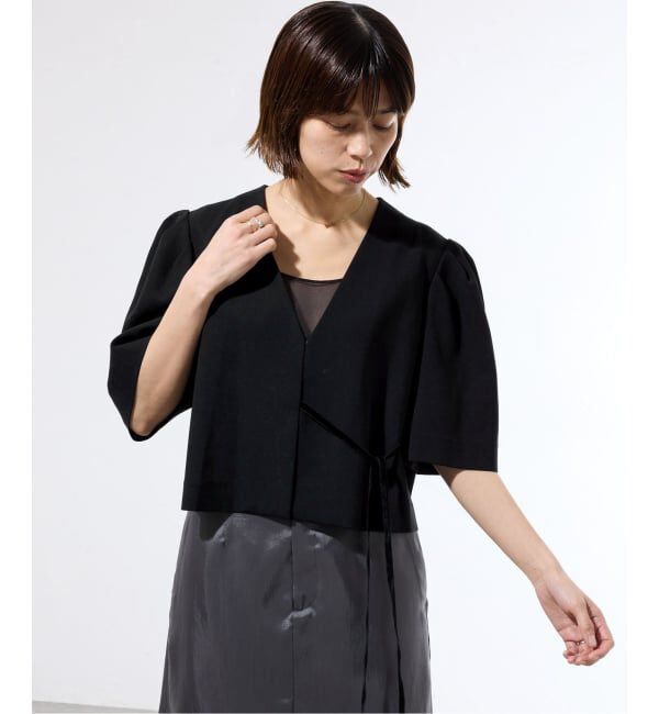 IENA「《セットアップ対応/一部店舗限定》カルゼショート丈パフジャケット」|その他|