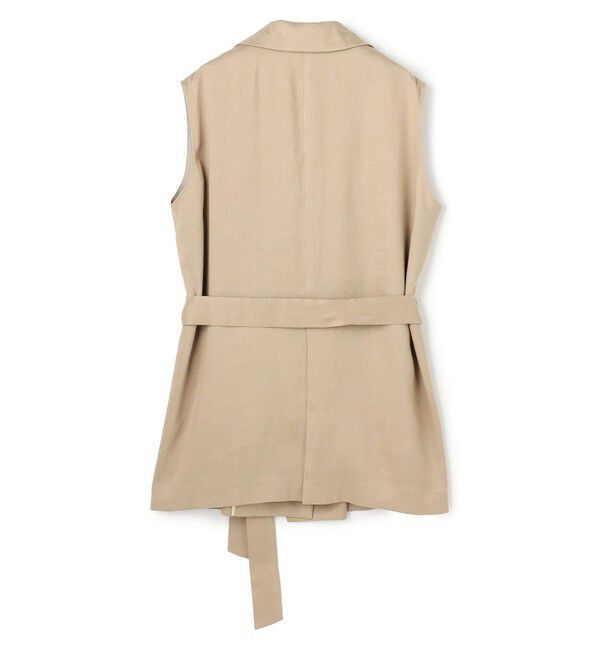 BEIGE,「【Precious掲載】MICA /  リネンブレンドベルト付きジレ」|ベスト・ジレ|