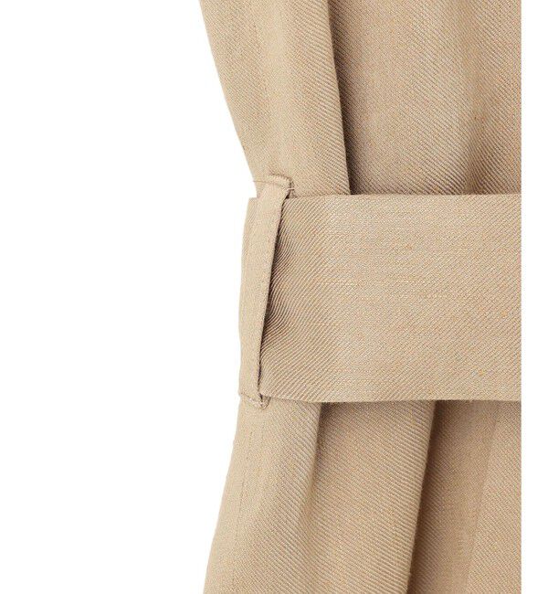 BEIGE,「【Precious掲載】MICA /  リネンブレンドベルト付きジレ」|ベスト・ジレ|