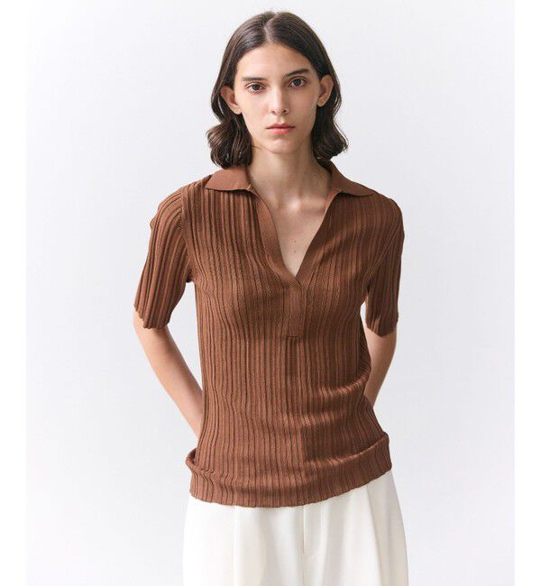BEIGE,「【Oggi掲載】LABRADO / ランダムリブ スキッパーニット」|ニット・セーター|