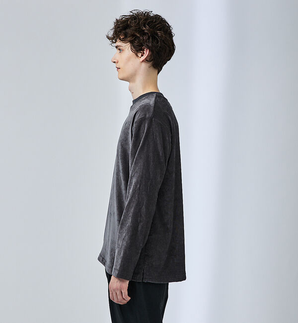 ABAHOUSE「【ベロア&times;コール】リラックス カットソー / スウェット」|Tシャツ・カットソー|