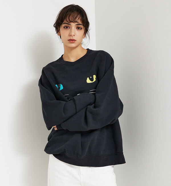 ABAHOUSE「【JERZEES/ジャージーズ】 Black cat crew sweat /o」|スウェット・ジャージ|