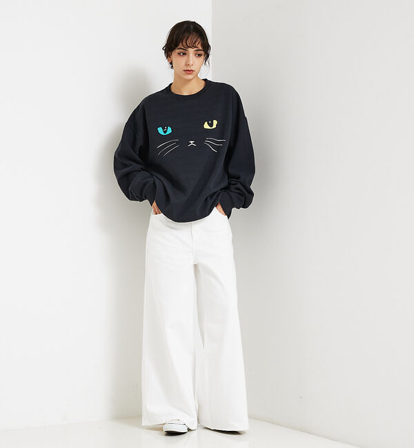 ABAHOUSE「【JERZEES/ジャージーズ】 Black cat crew sweat /o」|スウェット・ジャージ|
