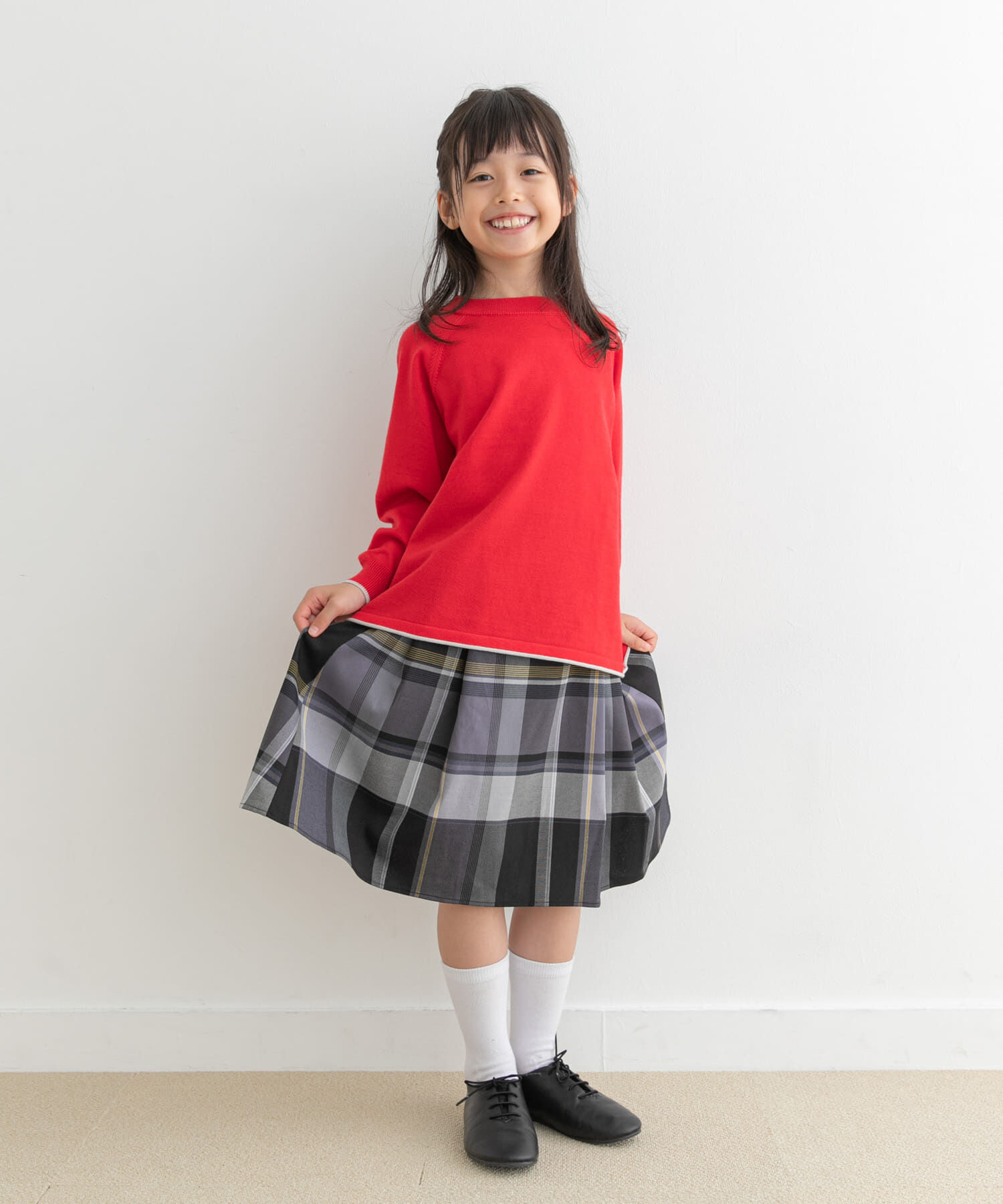 URBAN RESEARCH DOORS「『親子リンク』カラーチェックスカート(KIDS)」|その他|