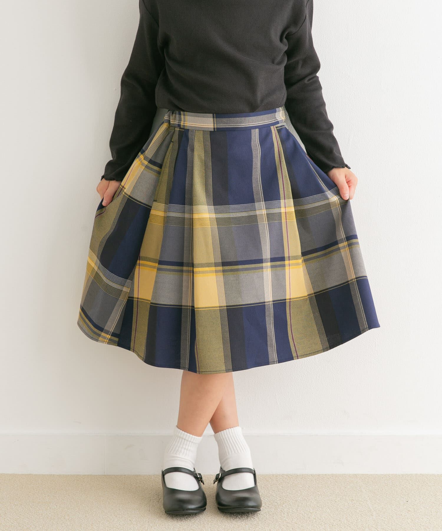URBAN RESEARCH DOORS「『親子リンク』カラーチェックスカート(KIDS)」|その他|