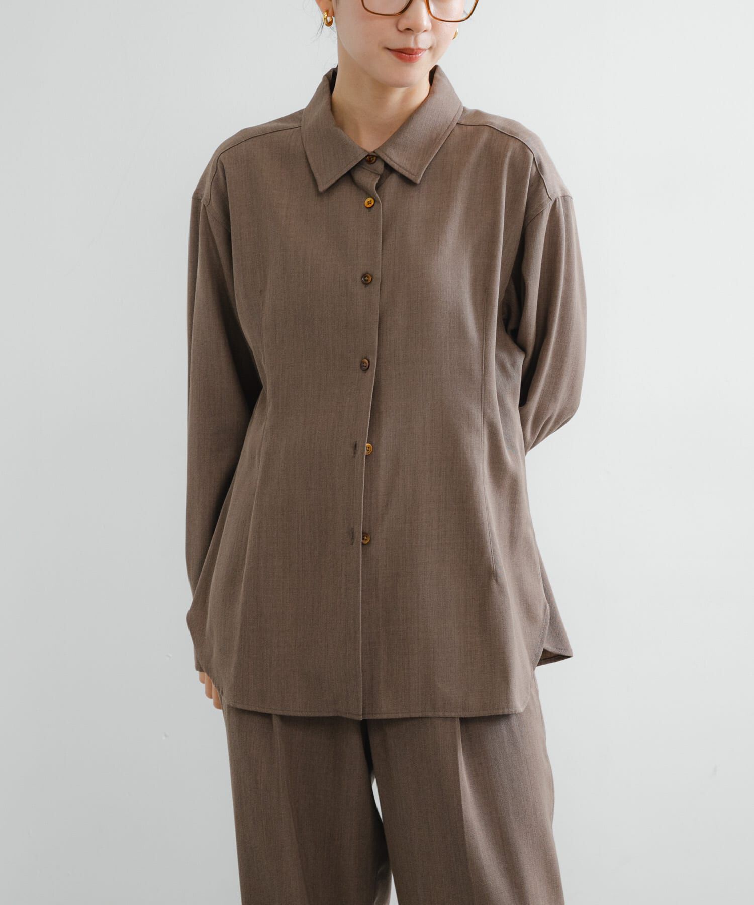 URBAN RESEARCH「new basic　WOOL TWILL SHAPE SHIRTS」|シャツ・ブラウス|