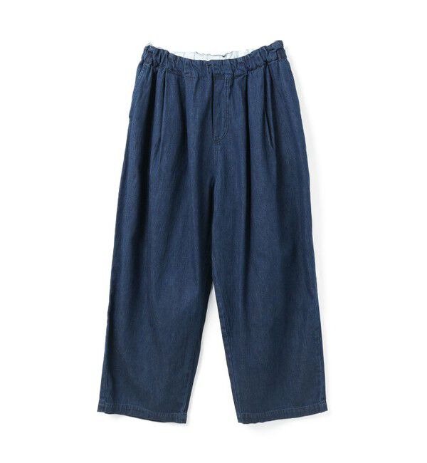 mizuiro ind「mizuiro ind デニムタックワイドパンツ」|デニム|フェード
