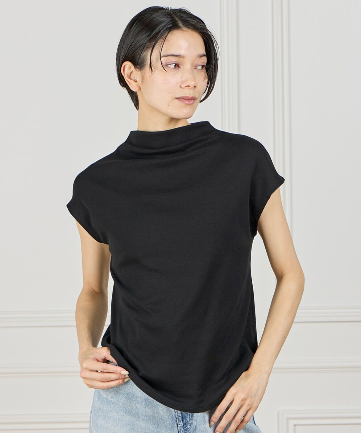 DAY by DAY it&rsquo;s international「ボトルネックカットソー《スビン綿MIXフライス》」|Tシャツ・カットソー|ブラック