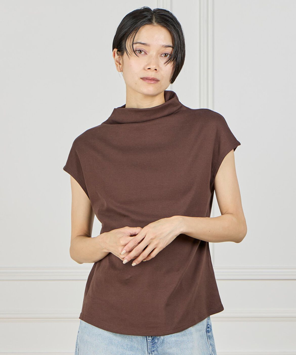 DAY by DAY it&rsquo;s international「ボトルネックカットソー《スビン綿MIXフライス》」|Tシャツ・カットソー|ブラウン